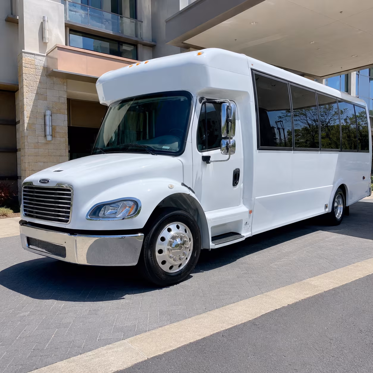 corporate airport transfer buses serving the central valley