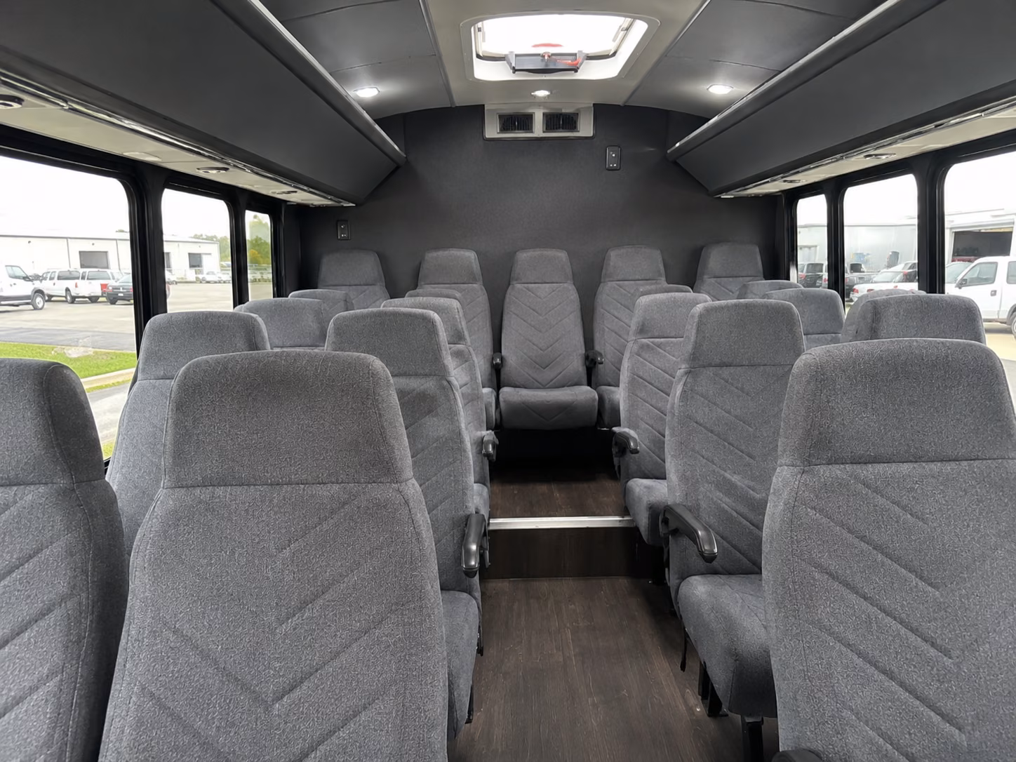 hanford 15 passenger minibus interior