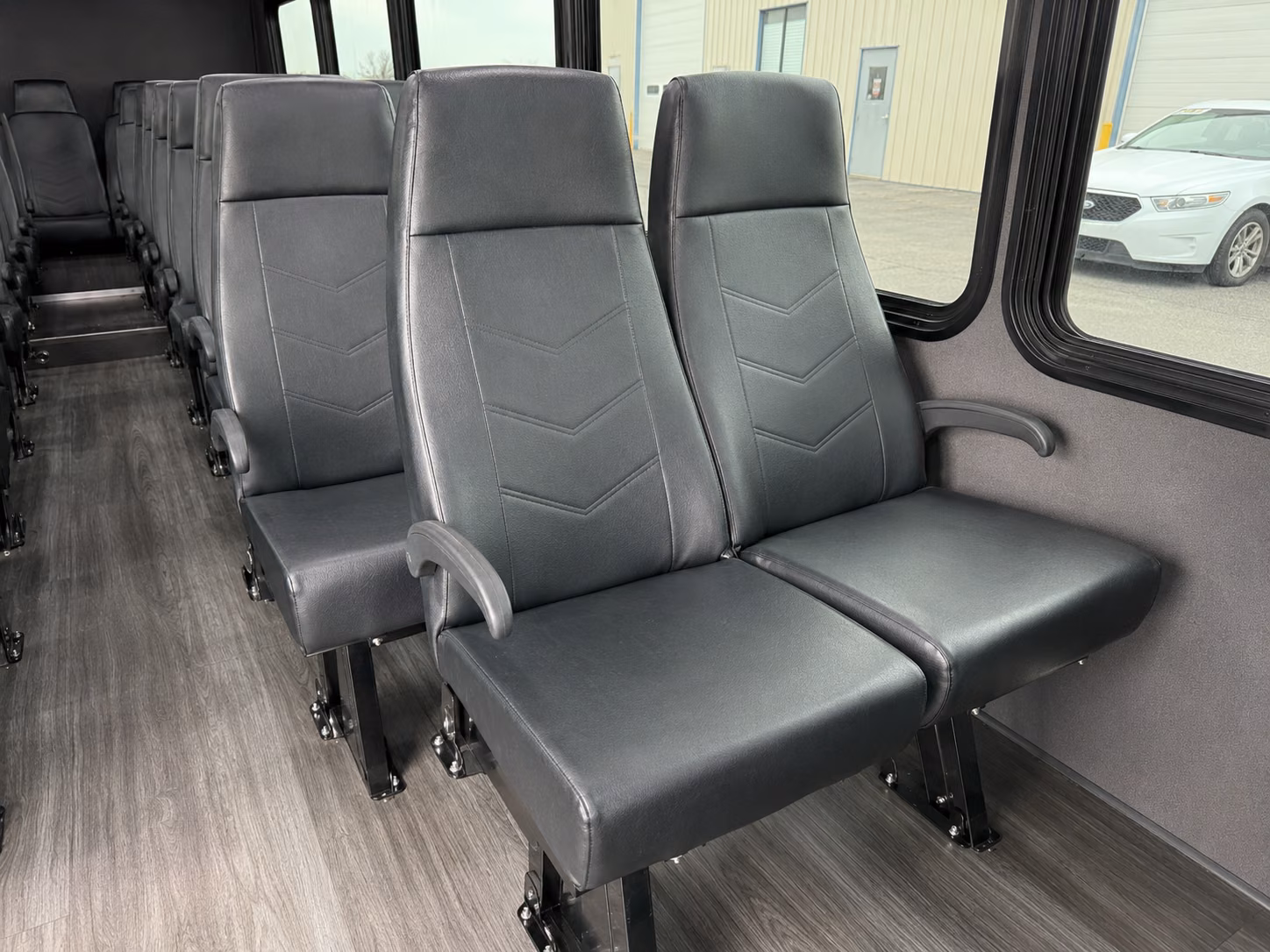 hanford 18 passenger minibus inside