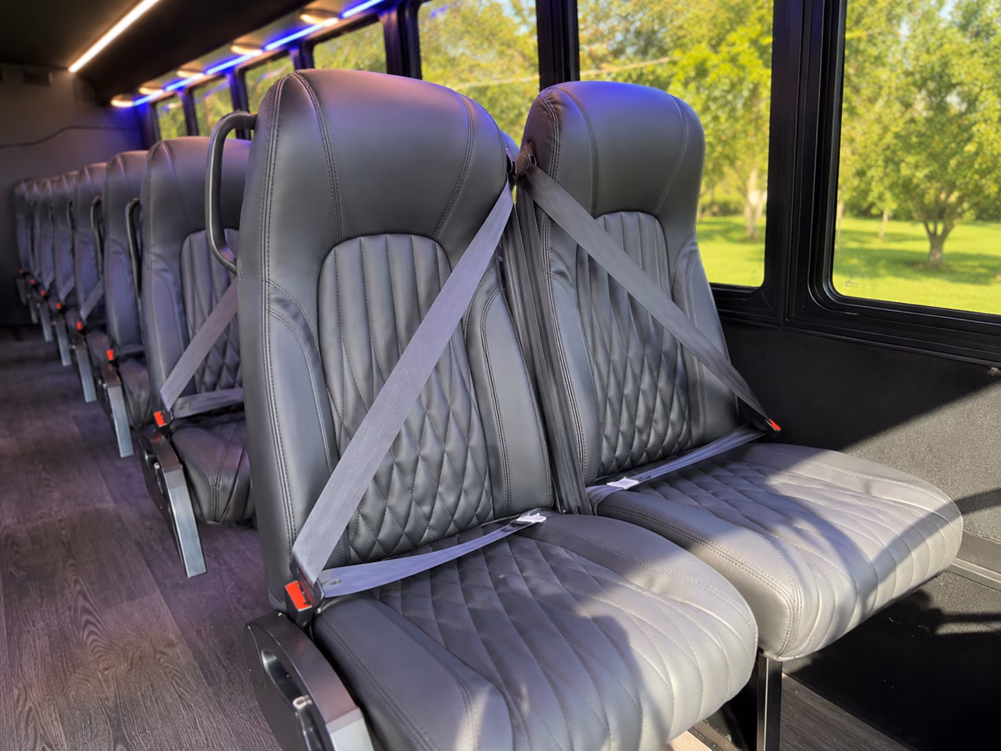 hanford 20 passenger minibus inside