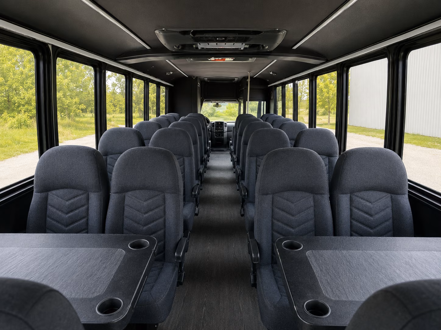 hanford 20 passenger minibus interior