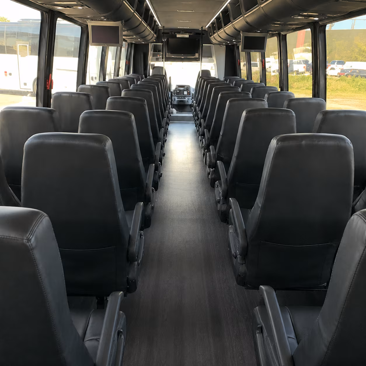 hanford 28 passenger minibus inside