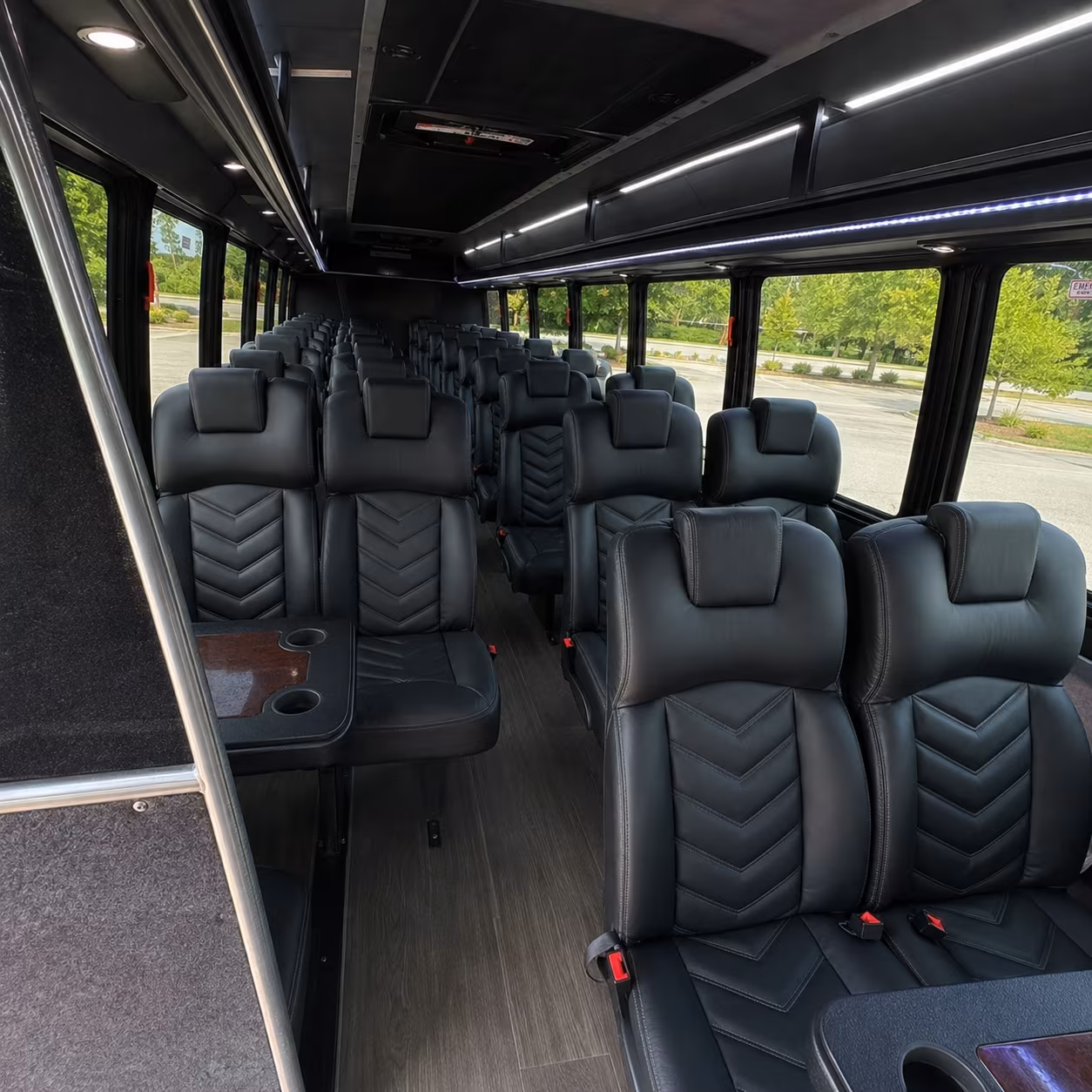 hanford 30 passenger minibus inside
