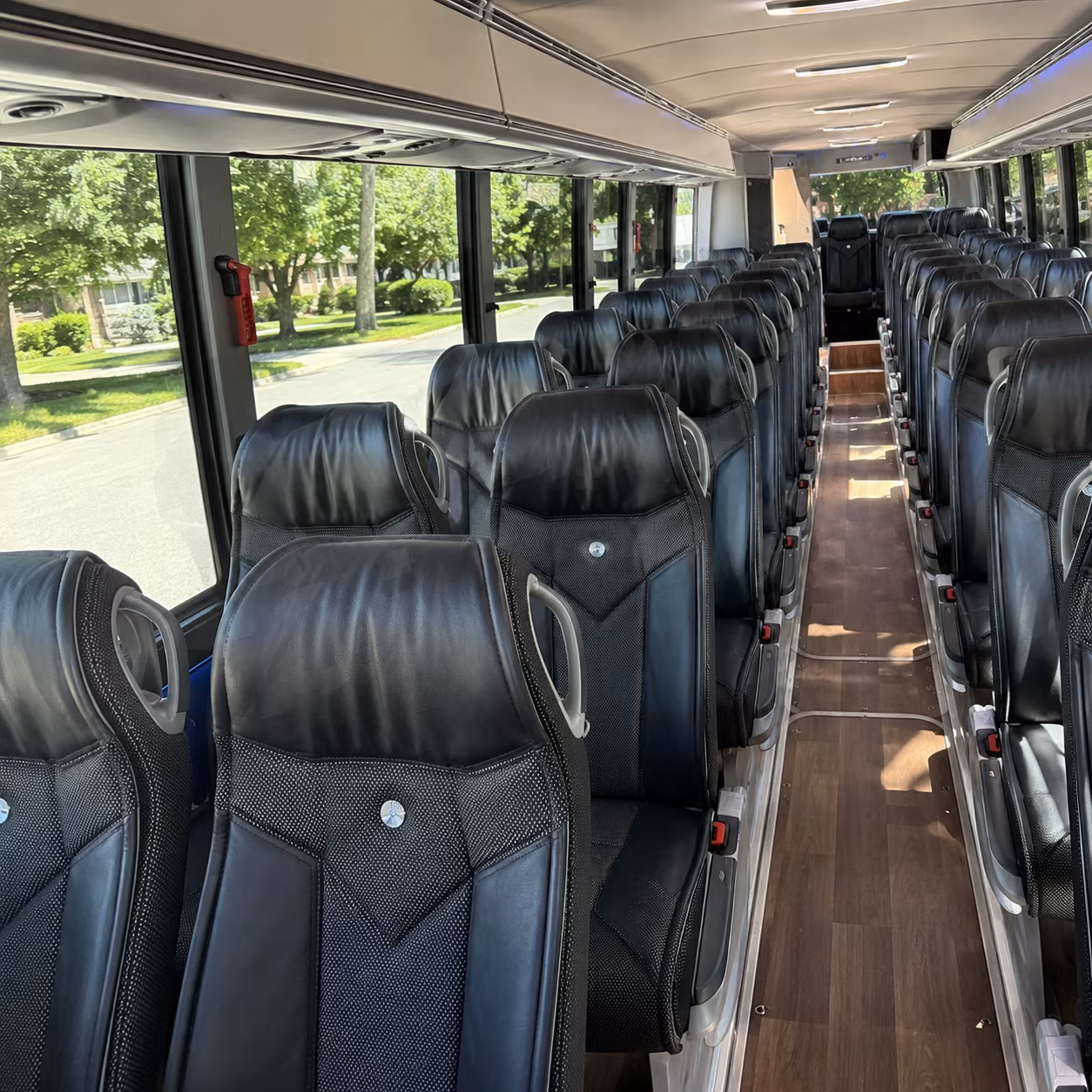 hanford charter bus inside
