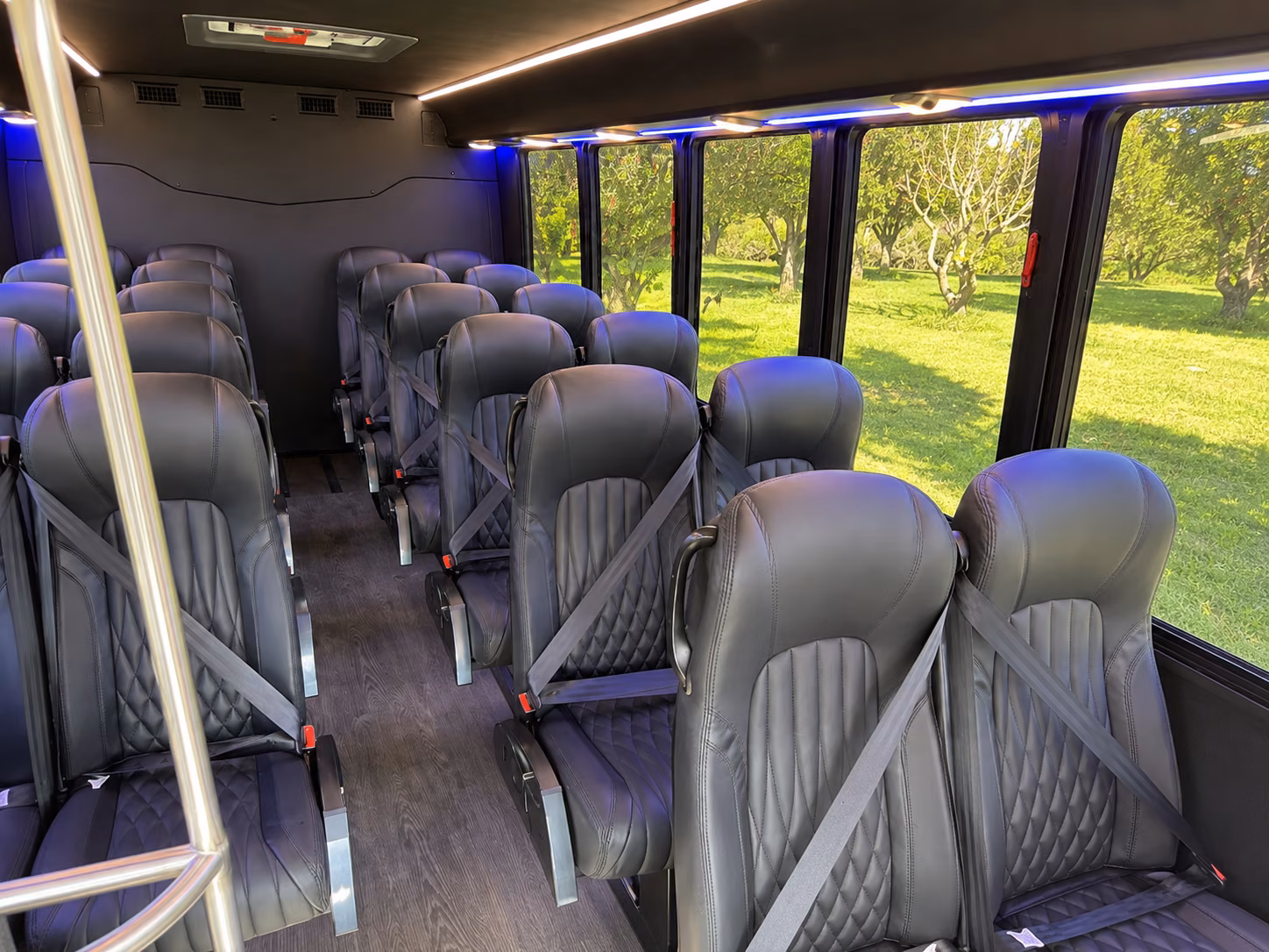 hanford charter bus interior 2