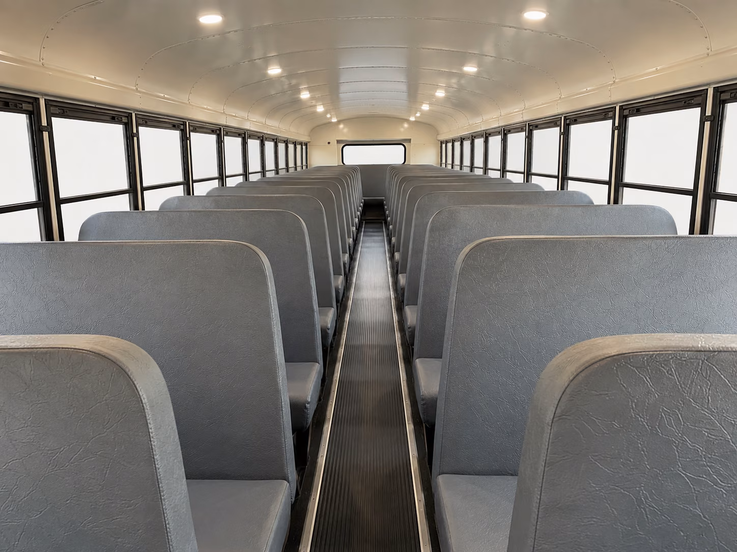 hanford school bus inside