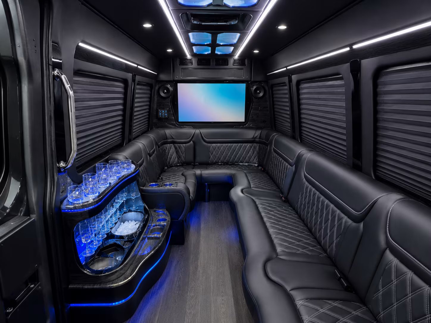 hanford sprinter limousine inside