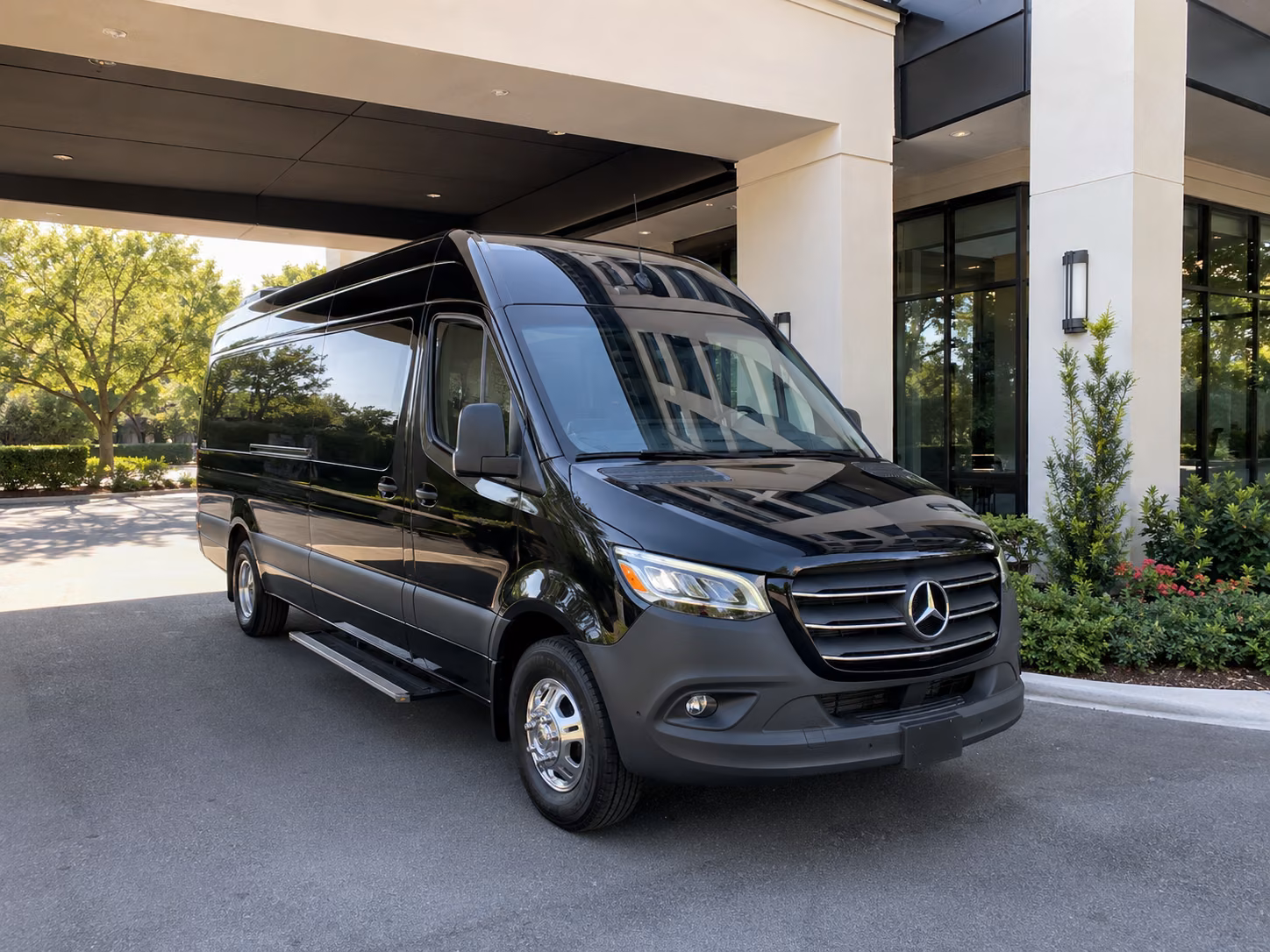 hanford sprinter van with driver